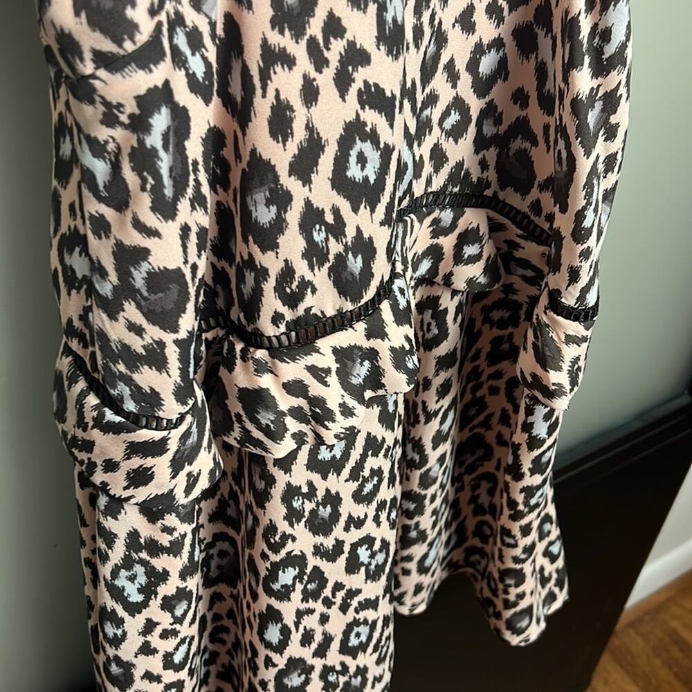 Adelyn Rae Cheetah Ruffle Dress Size Small - Picture 4 of 7